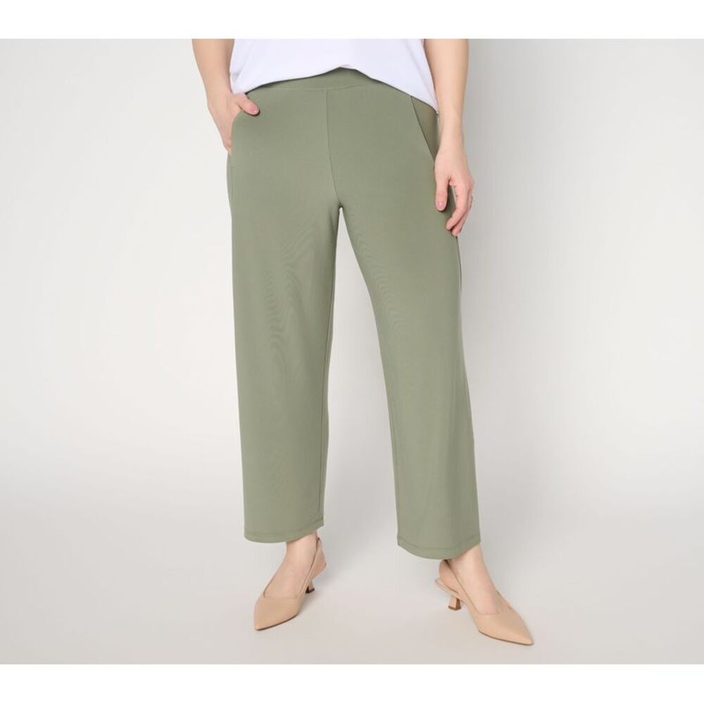 Susan Graver Women's Petite Pants 1XP Make Your Selection: LK Luxe Green A740115